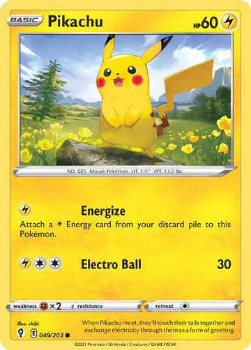 pikachu pokemon kaart