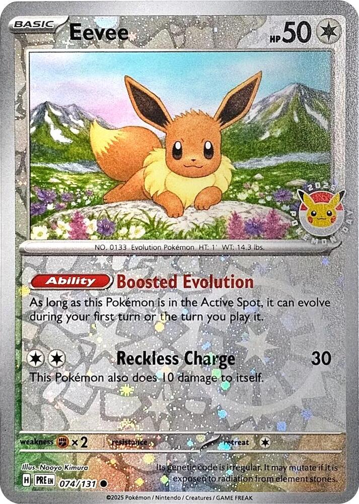 Eevee 074/131 - Pokemon Day 2025 - Reverse Cosmos Holo Sealed