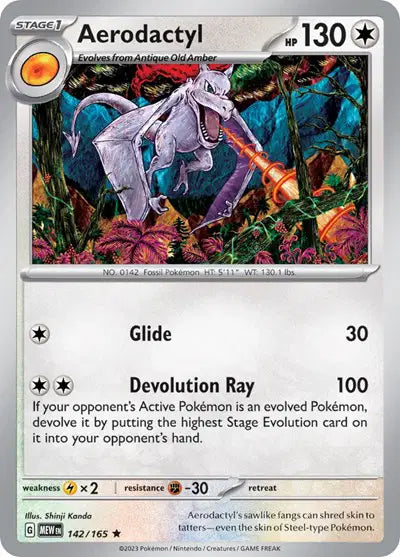 Aerodactyl 142/165 - Scarlet & Violet 151 - Reverse Holofoil