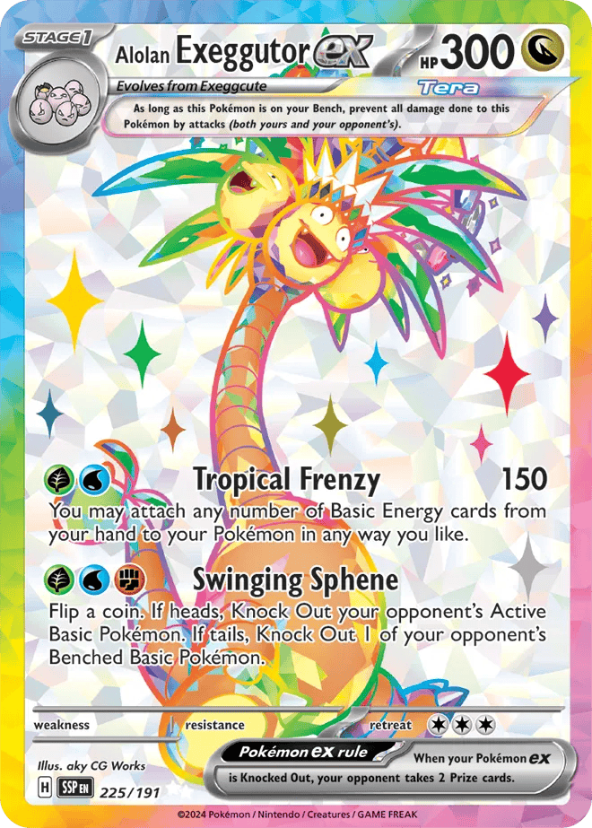 Alolan Exeggutor ex 225/191 - Surging Sparks - Holofoil