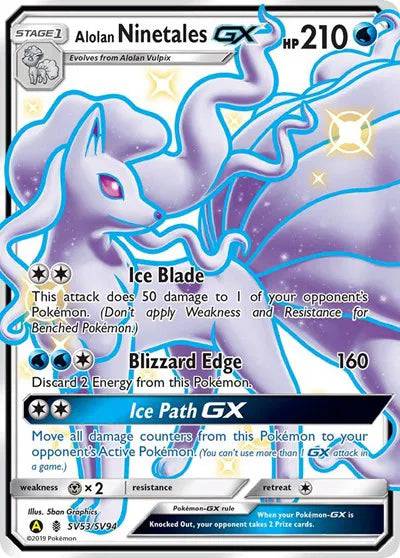 Alolan Ninetales GX SV53/SV94 - Hidden Fates: Shiny Vault - Holofoil