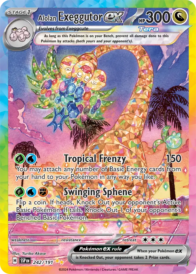 Alolan Exeggutor ex 242/191 - Surging Sparks - Holofoil