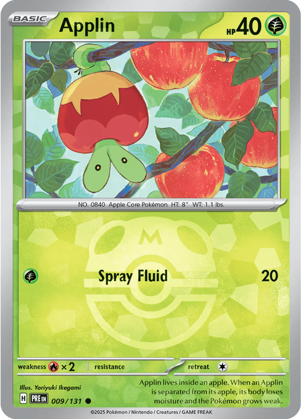 Applin 009/131 - Prismatic Evolutions - Master Ball Pattern