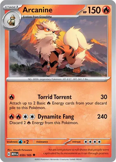 Arcanine 059/165 - Scarlet & Violet 151 - Reverse Holofoil