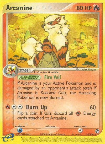 Arcanine 15/100 - EX Sandstorm - Normal