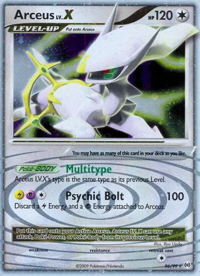 arceus 2009 pokemon card Arceus Lv.X 96/99 - Platinum Arceus