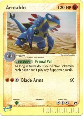Armaldo 1/100 - EX Sandstorm - Reverse Holofoil