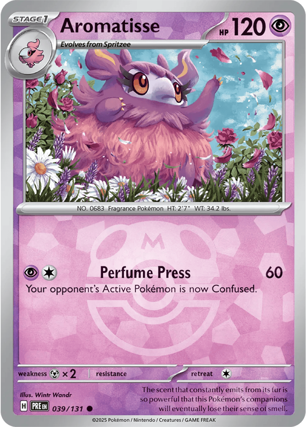 Aromatisse 039/131 - Prismatic Evolutions - Master Ball Pattern