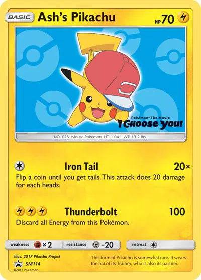 Ash's Pikachu SM114 - Sun & Moon Promo - Normal