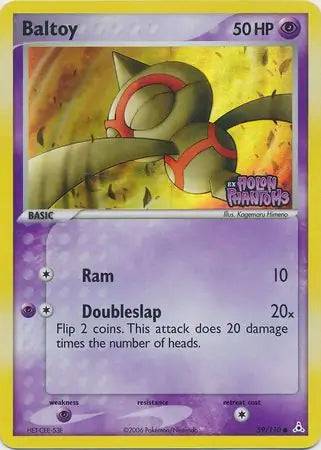 Baltoy 59/110 - EX Holon Phantoms - Reverse Holofoil