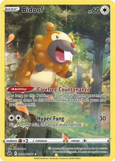 Bidoof GG29/GG70 - Crown Zenith: Galarian Gallery - Holofoil