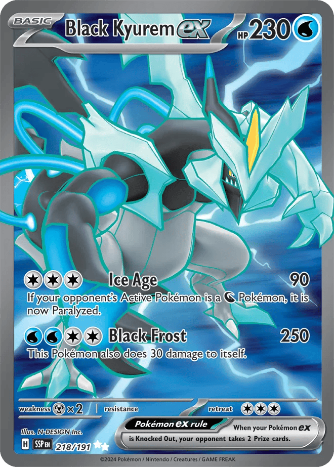 Black Kyurem ex 218/191 - Surging Sparks - Holofoil