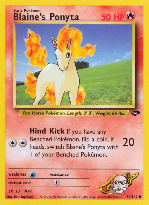 Blaine's Ponyta 64/132 - Gym Challenge (Unlimited) - Normal