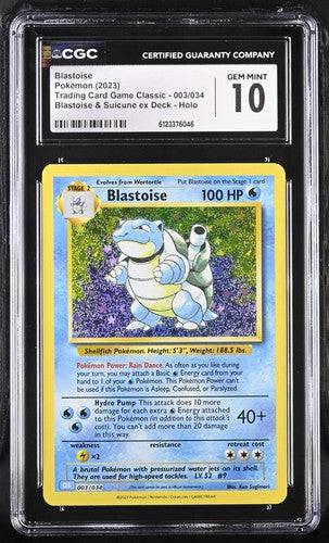 Blastoise (JP - CGC 10) 003/032 - Trading Card Game Classic - Holofoil