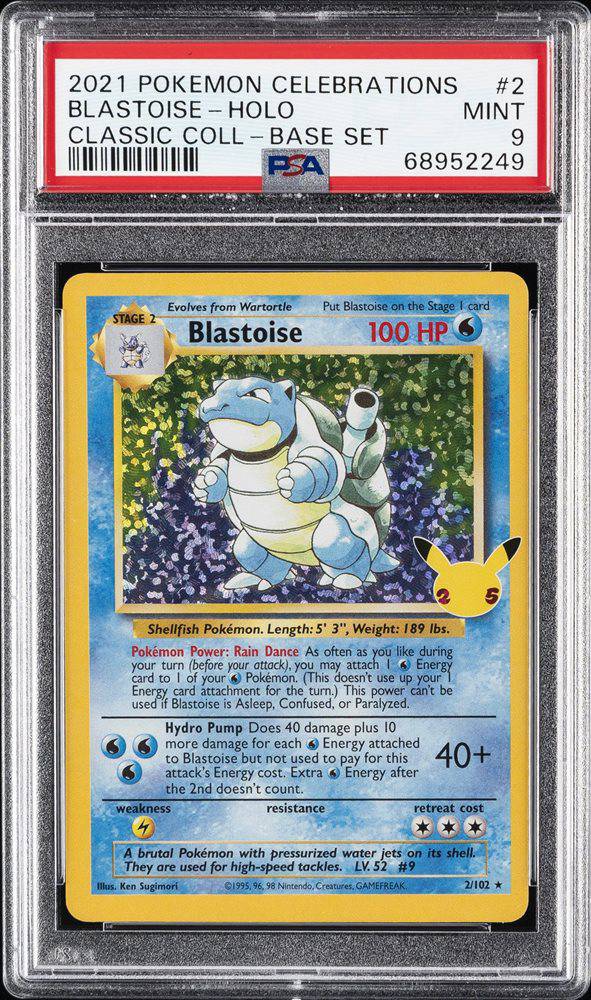 Blastoise (PSA 9) 2/102 - Celebrations: Classic Collection - Holofoil