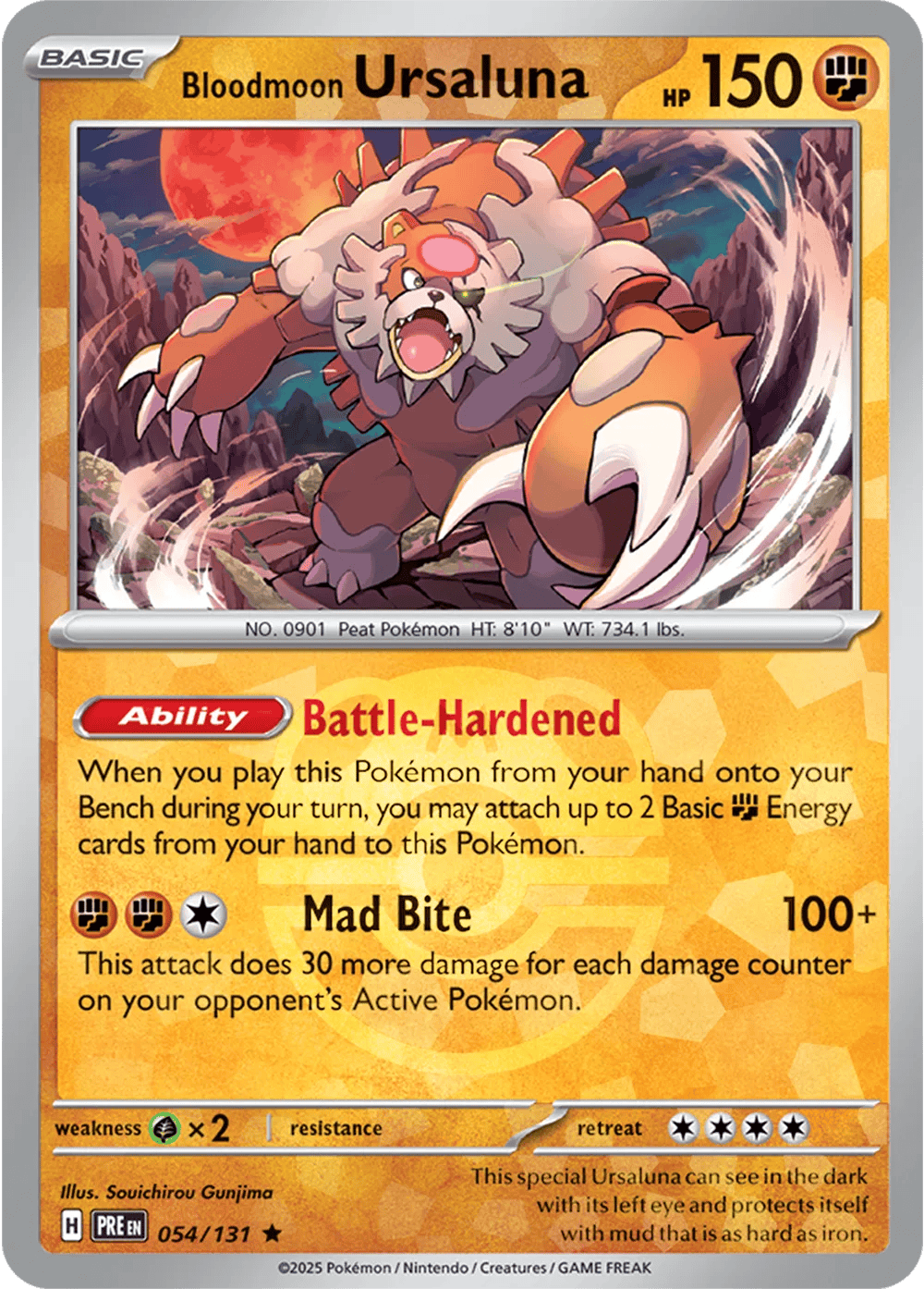 Bloodmoon Ursaluna 054/131 - Prismatic Evolutions - Master Ball Pattern