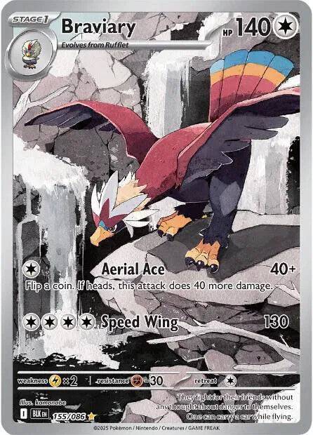 Braviary 155/086 - Black Bolt - Holofoil