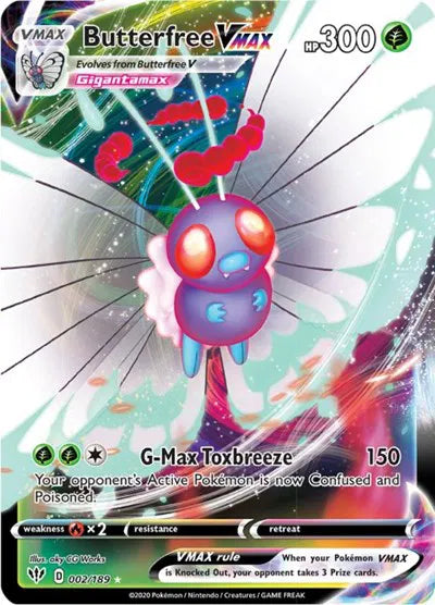 Butterfree VMAX 002/189 - Darkness Ablaze - Holofoil