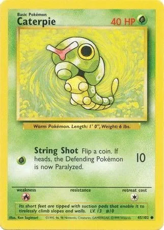 Caterpie 45/102 - Base Set (Unlimited) - Normal
