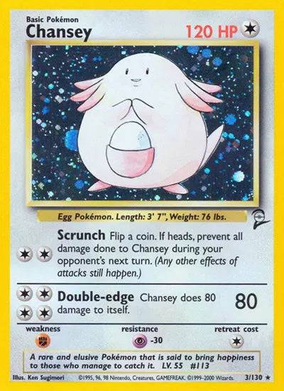 Chansey 3/130 - Base Set 2 - Holofoil