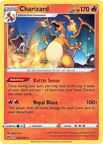 Charizard 025/185 - Vivid Voltage - Cracked Ice Holofoil