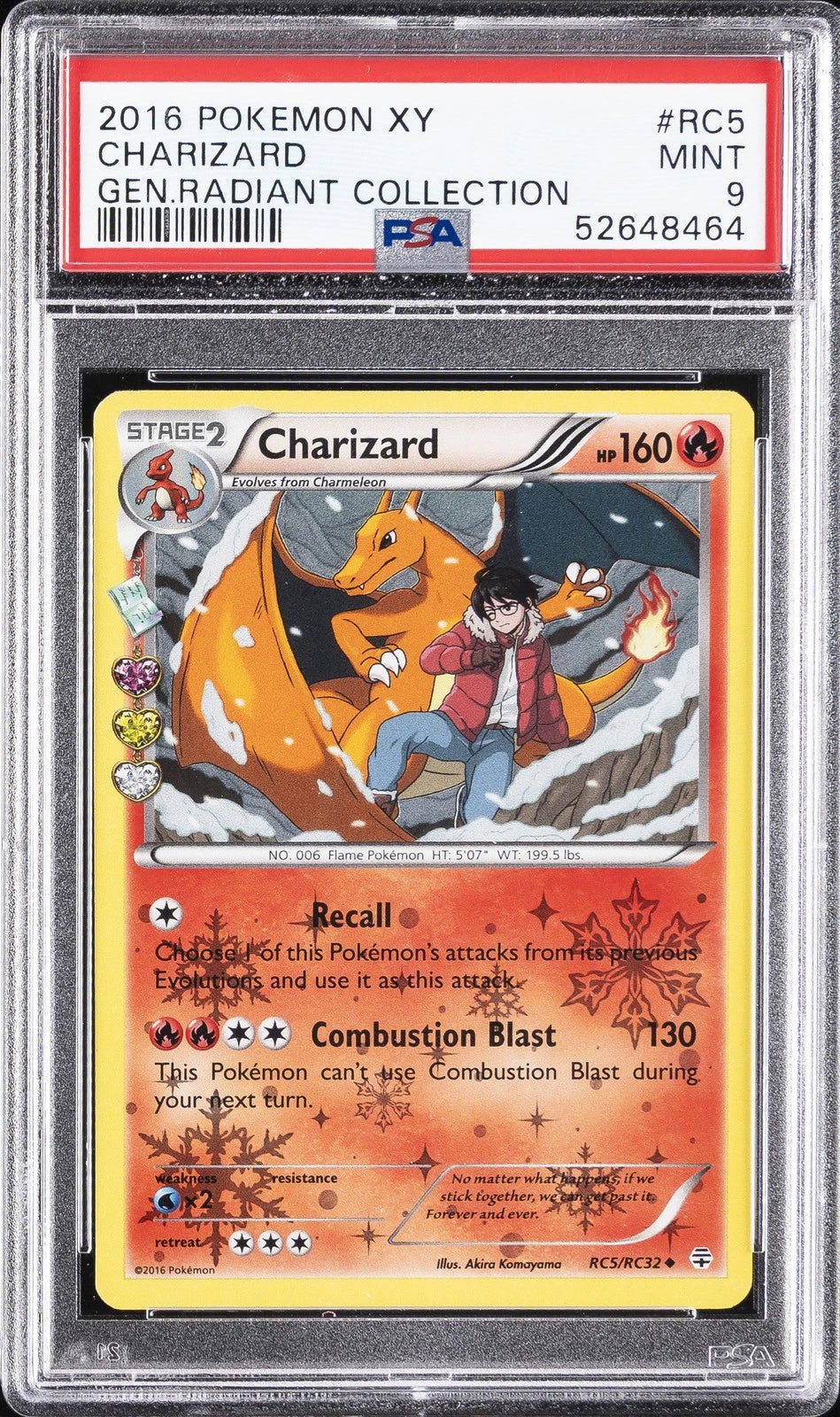 Charizard (PSA 9) RC5/RC32 - Generations: Radiant Collection - Holofoil
