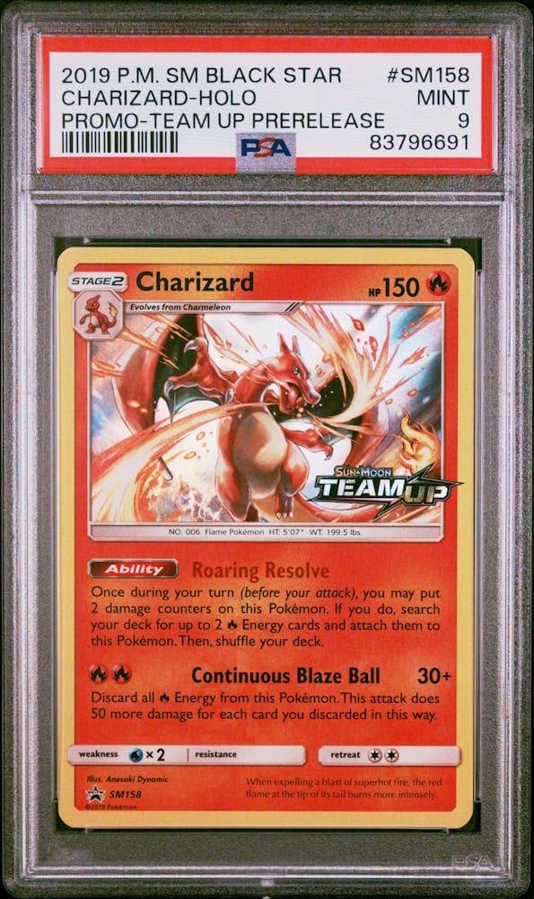 Charizard (Prerelease) (PSA 9) SM158 - Sun & Moon Promo - Holofoil
