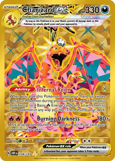 MTG foil 暴露 Charizard ex 228/197 - Obsidian Flames - Holofoil