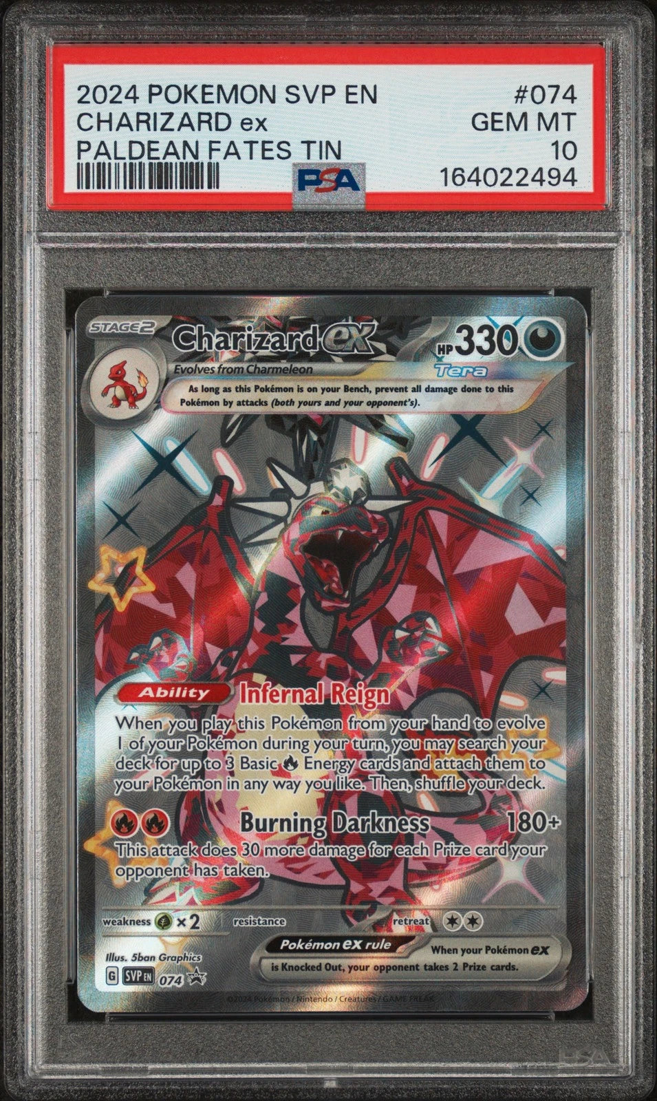 Charizard ex (PSA 10) 074 - Scarlet & Violet Promo - Holofoil