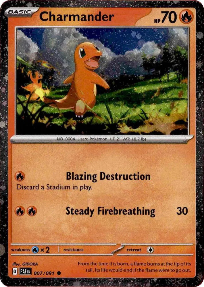Charmander 007/091 - Paldean Fates - Cosmos Holo Charmander 007/091 - Paldean Fates - Cosmos Holo