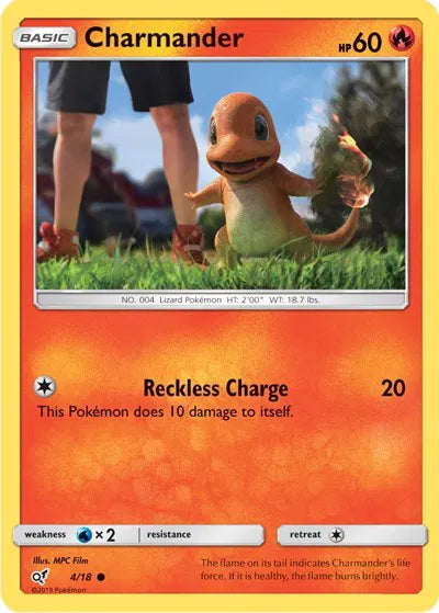 Charmander 4/18 - Detective Pikachu - Holofoil Charmander 4/18 - Detective Pikachu - Holofoil