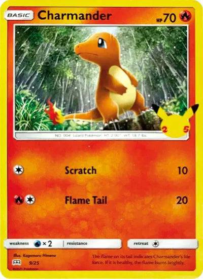 Charmander 9/25 - McDonald's 25th Anniversary Promos - Holofoil