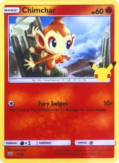 Chimchar 12/25 - McDonald's 25th Anniversary Promos - Holofoil