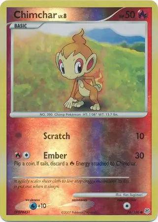 Chimchar Lv.8 76/130 - Diamond & Pearl - Reverse Holofoil