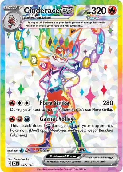 Cinderace ex 157/142 - Stellar Crown - Holofoil