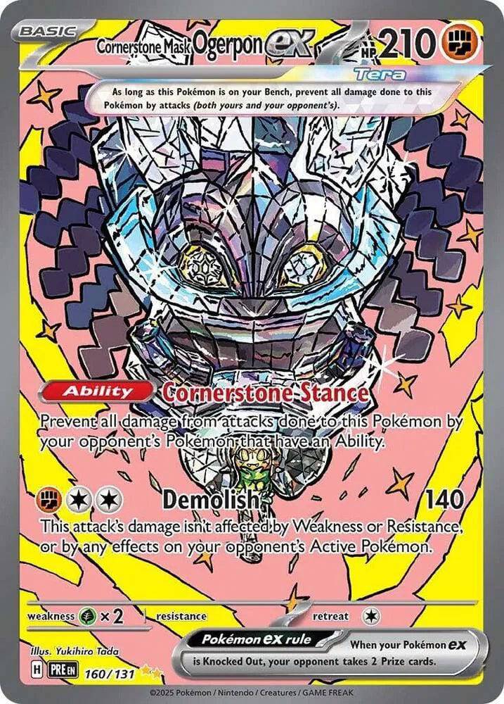 Cornerstone Mask Ogerpon ex 160/131 - Prismatic Evolutions - Holofoil