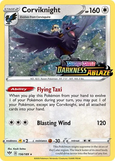 Corviknight 156/189 - Darkness Ablaze - Holofoil