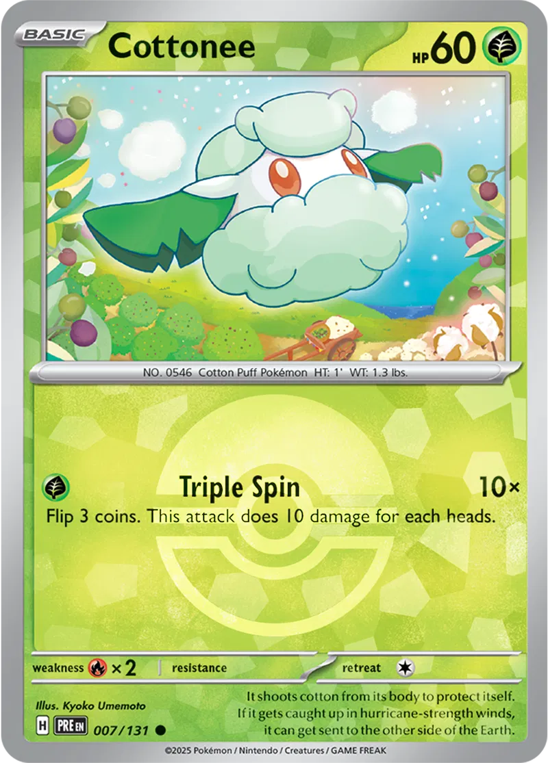 Cottonee (Poké Ball) 007/131 - Prismatic Evolutions - Holofoil