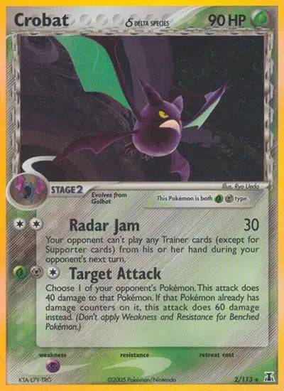 Crobat 2/113 - EX Delta Species - Holofoil