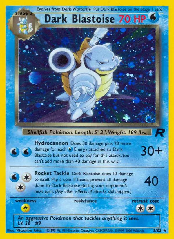 Dark Blastoise 3/82 - Team Rocket (Unlimited) - Holofoil