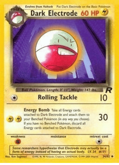 Dark Electrode 34/82 - Team Rocket (Unlimited) - Normal