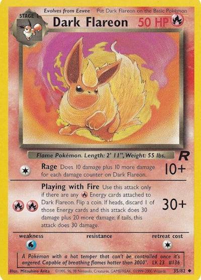 Dark Flareon 35/82 - Team Rocket (Unlimited) - Normal