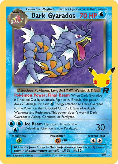 Dark Gyarados 8/82 - Celebrations: Classic Collection - Holofoil