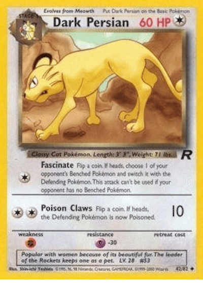 Dark Persian 42/82 - Team Rocket (Unlimited) - Normal