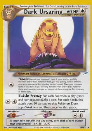 Dark Ursaring 21/105 - Neo Destiny (Unlimited) - Normal