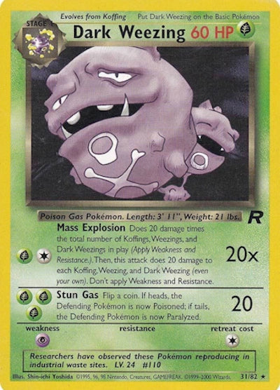 Dark Weezing 31/82 – Team Rocket (Unbegrenzt) – Normal