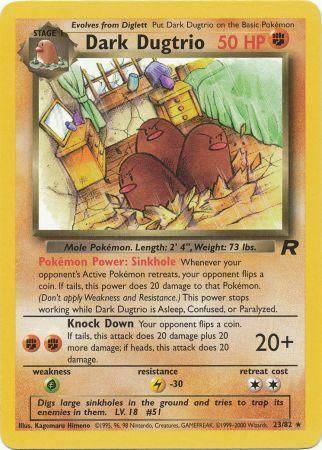 Dark Dugtrio 23/82 - Team Rocket (Unlimited) - Normal