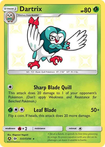 Dartrix SV3/SV94 - Hidden Fates: Shiny Vault - Holofoil