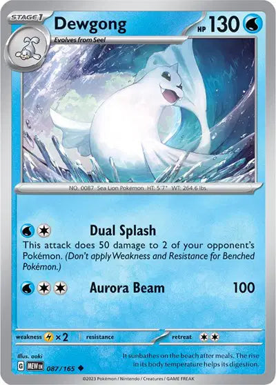 Dewgong 087/165 - Scarlet & Violet 151 - Reverse Holofoil