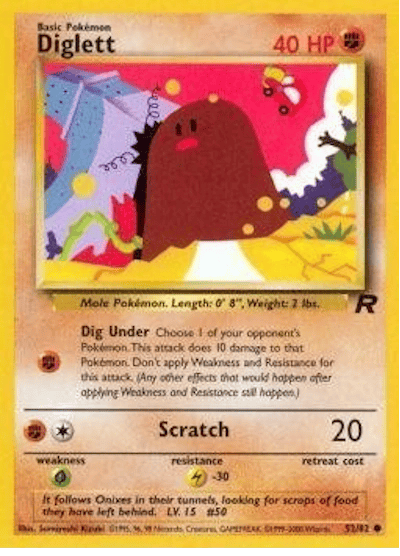Diglett 52/82 - Team Rocket (Unlimited) - Normal